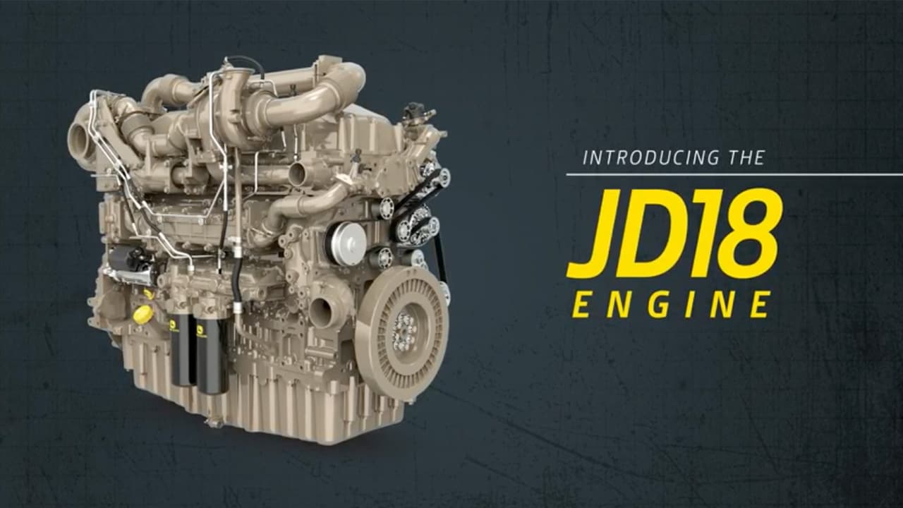 Il motore JD18 di John Deere offre un aumento di potenza in grado di ottimizzare l’efficienza delle vostre attrezzature.