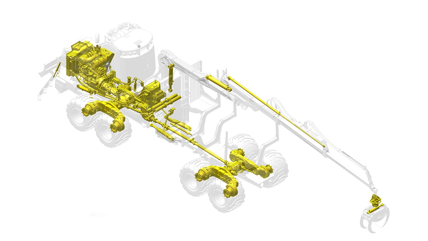 Macchina base con trasmissione e sistema idraulico