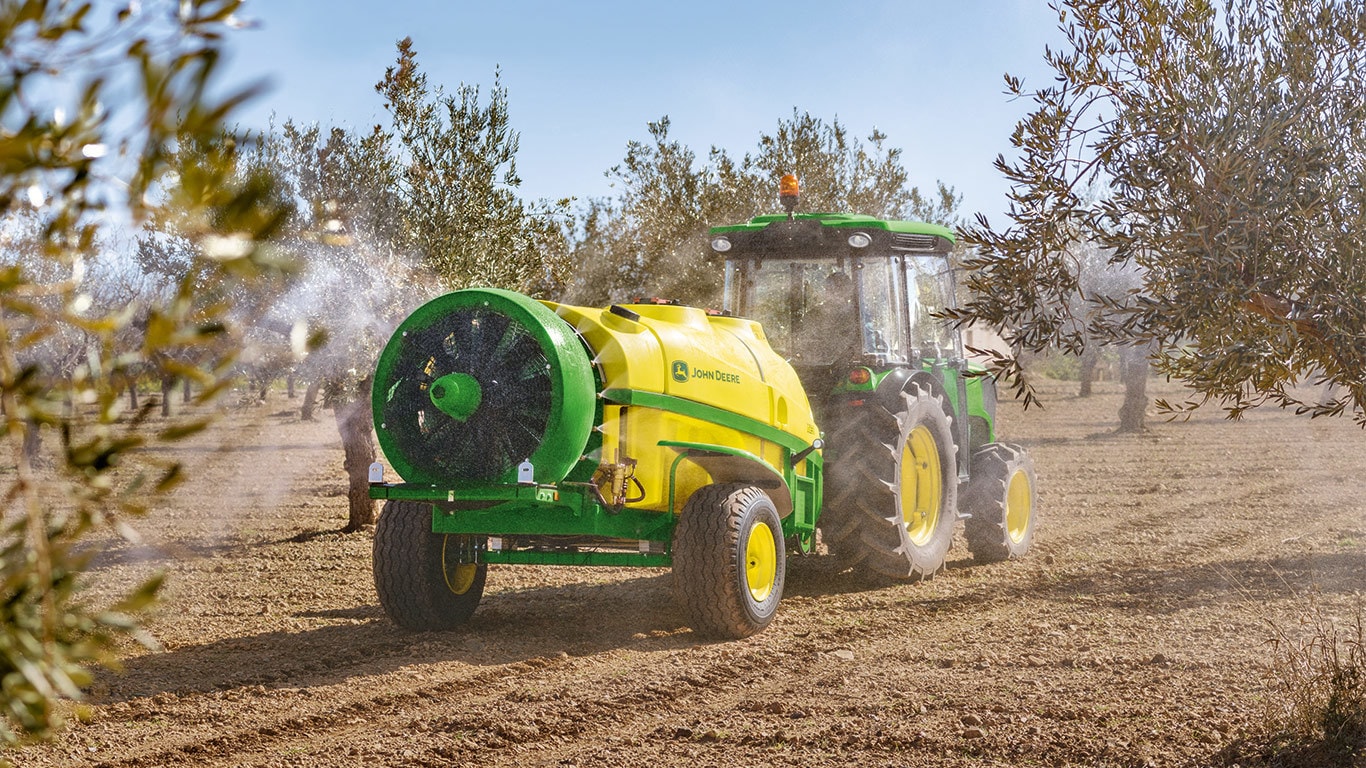 Profilo sinistro dell'irroratrice John Deere