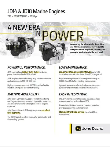 Brochure di motori e organi di trasmissione del motore | John Deere IT